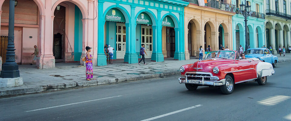 Classic vintage car in Cuba